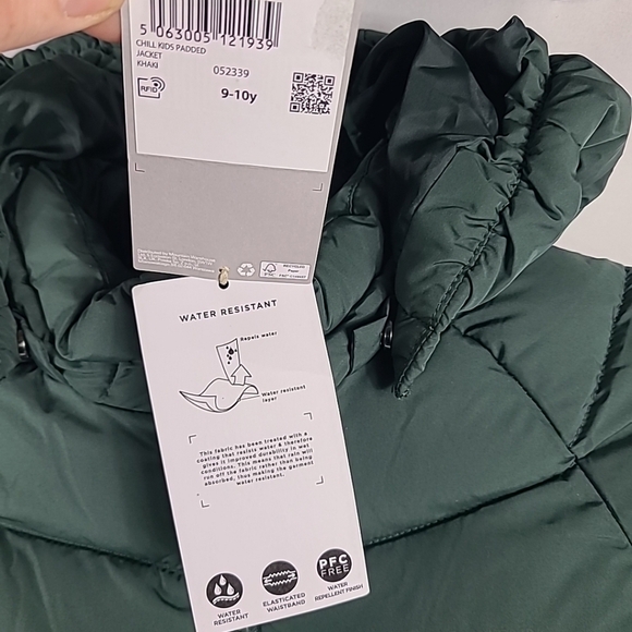 NEW Mountain Warehouse Chill Kids Green Puffer Jacket Sz 9-10 NWT - Picture 3 of 10